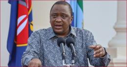 Former president Uhuru Kenyatta in a past state address.